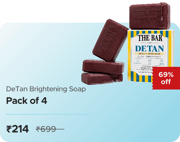 Clarity Labs DeTan Brightening Soap - Pack of 4 — effective ₹214 (was ₹699)
