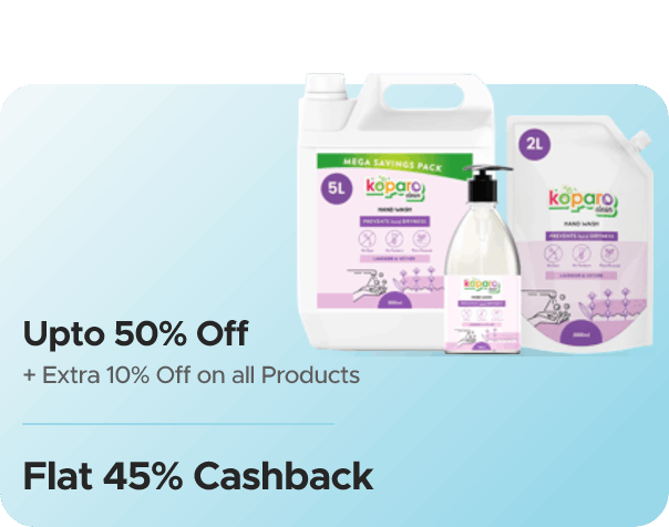 Koparo Clean — Upto 50% Off + Flat 10% Off + Flat 45% CashKaro Cashback + Flat 40% Cashback