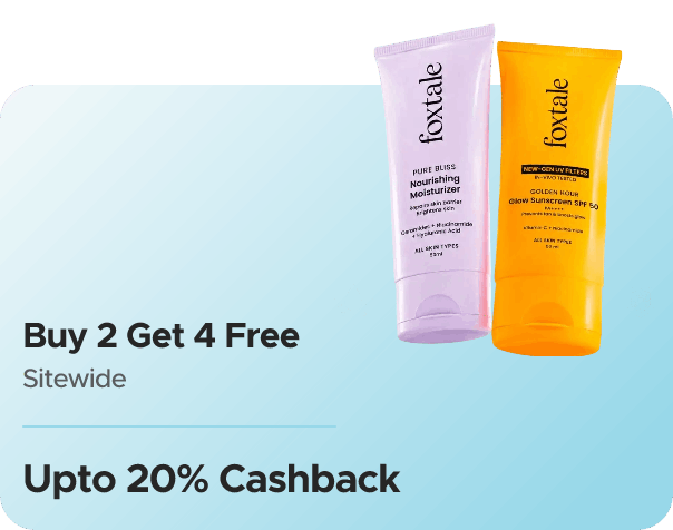 Foxtale — Buy 2 Get 4 Free + Upto 20% Cashback