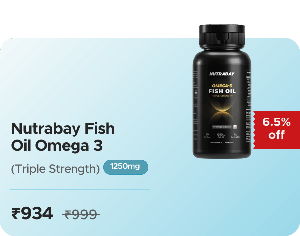 Nutrabay Nutrabay Fish Oil Omega 3 (Triple Streng — effective ₹934 (was ₹999)