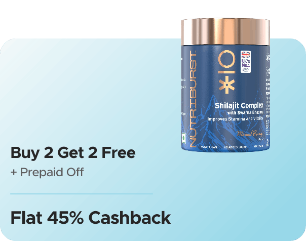 Nutriburst — Buy 2 Get 2 Free + Flat 45% CashKaro Cashback + Flat 45% Cashback