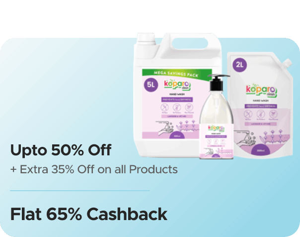 Koparo Clean — Upto 50% Off + Flat 35% Off + Flat 65% CashKaro Cashback + Flat 55% Cashback