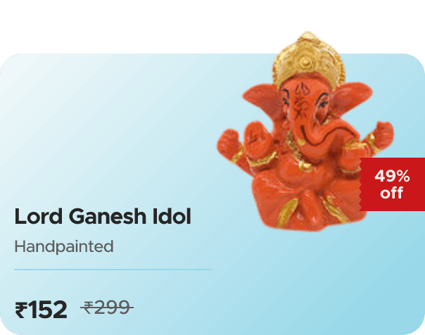 Hamara Mall Polystone Handpainted Lord Ganesh Idol f — effective ₹152 (was ₹299)