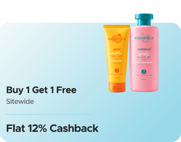 Aqualogica — Buy 1 Get 1 Free + Flat 12% Cashback + Flat 12% Cashback