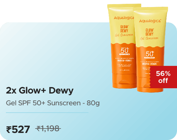 Aqualogica Glow+ Dewy Gel SPF 50+ PA++++  In-Vivo T — 2X Pack, effective ₹527 (₹3/g)