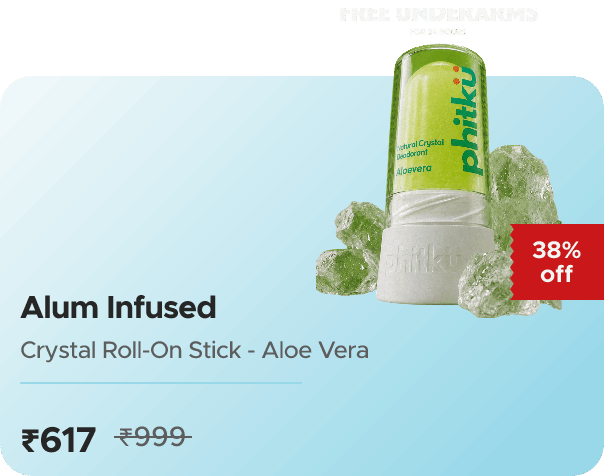 Phitku Alum Infused Crystal Roll-On Stick - Alo — effective ₹617 (was ₹999)