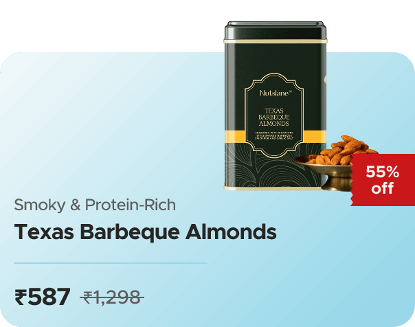 Nutslane Texas Barbeque Almonds – Smoky, Bold & P — 2X Pack, effective ₹587 (₹1/g)