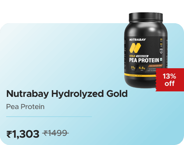 Nutrabay Nutrabay Hydrolyzed Gold Pea Protein — effective ₹1303 (was ₹1499)