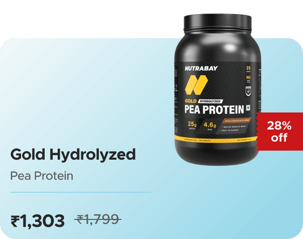 Nutrabay Nutrabay Gold Hydrolyzed Pea Protein — effective ₹1303 (was ₹1799)