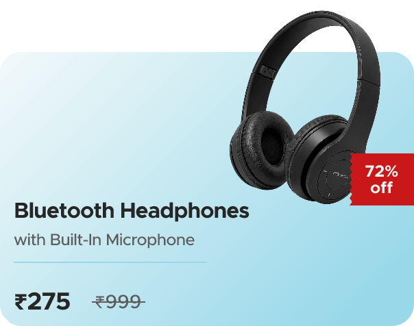 Zop P47 Foldable Wireless Bluetooth Headphon — effective ₹275 (was ₹999)