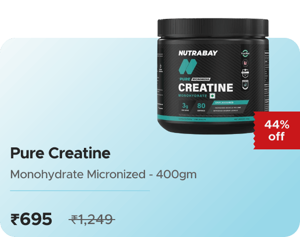 Nutrabay Nutrabay Pure Creatine Monohydrate Micro — effective ₹695 (was ₹1249)